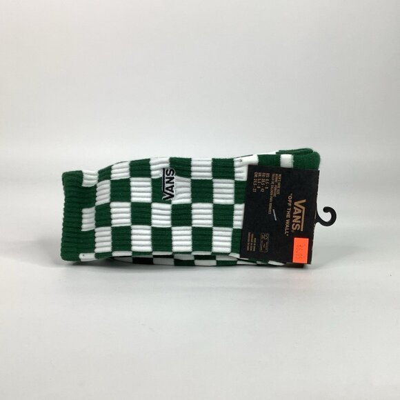 Vans Other - Vans "Checkerboard" Crew Socks (Green/White) Men's Off The Wall Sock